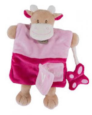 Marionnette vache marron clair rose et fuschia - BN909 Baby Nat