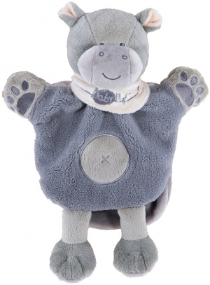 Marionnette hippopotame gris BN908 Baby Nat