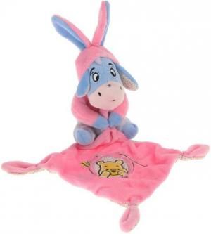 Doudou Bourriquet rose et bleu capuche et mouchoir Disney Baby, Nicotoy, Simba Toys (Dickie)