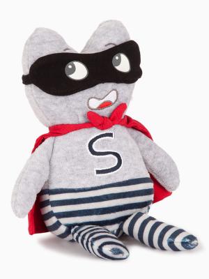 Peluche chat gris masqué Kimbaloo - La Halle, Brioche