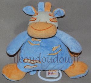 Peluche musicale Zèbre bleu et orange Oli Doukidou