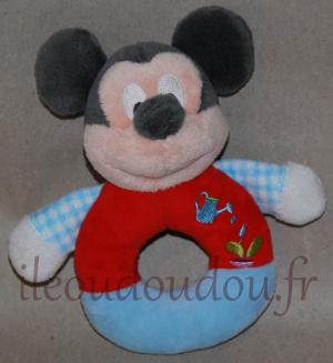 Hochet Mickey rouge et bleu Nicotoy, Disney Baby, Simba Toys (Dickie)