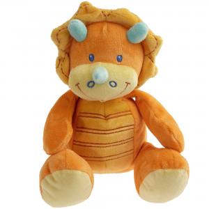 Peluche dinosaure orange et jaune sos