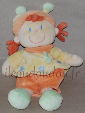 Poupée fille jaune orange et vert Nicotoy, Kiabi - Kitchoun, Simba Toys (Dickie)