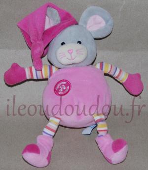 Peluche musicale souris rose Gipsy