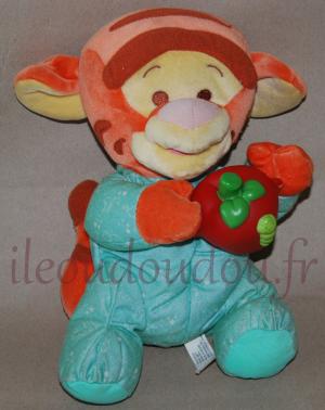 Peluche musicale Tigrou pomme Disney Baby, Fisher Price, Vintage
