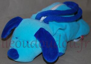 Peluche range-pyjama chien bleu Tex Baby