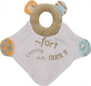 Ours Les Bouilles de doudou gris et blanc DC1436DL Doudou et compagnie