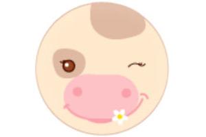 Tête Les Bouilles de doudou vache - DC1438DL Doudou et compagnie