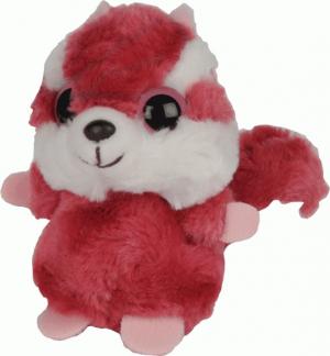 Peluche sonore écureuil rose et blanc et violet Yoohoo Histoire d'ours, Doudou et compagnie