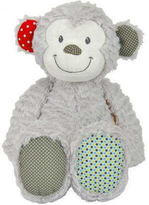 Doudou peluche singe gris Youmy - Grand modèle Nicotoy, Simba Toys (Dickie)