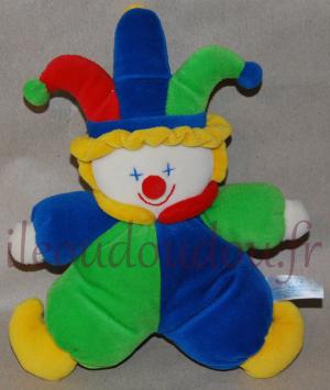 Doudou clown clown bleu et vert  Jollybaby-Jollymex, Nattou