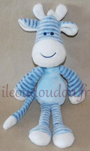Peluche zèbre bleu et blanc Nicotoy, Simba Toys (Dickie)