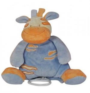 Peluche musicale Zèbre bleu et orange Oli Doukidou