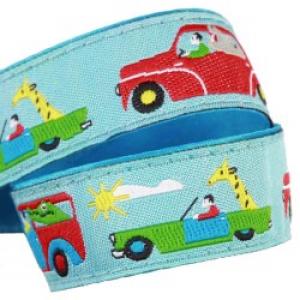 Attache-doudou bleu voitures