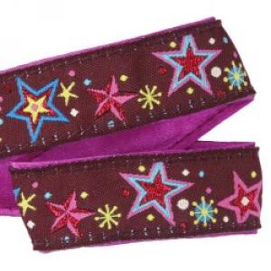 Attache-doudou étoiles violet