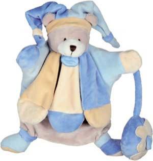 Marionnette ours bleu Collector DC2385 Doudou et compagnie