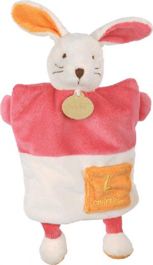 Marionnette L comme... lapin doudou rose BN899 Baby Nat
