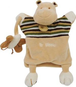 Doudou Mr Hippo marionnette hippopotame avec papillon BN508 Baby Nat