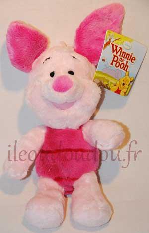 Doudou peluche cochon Porcinet - Flopsies too Disney Baby, Nicotoy