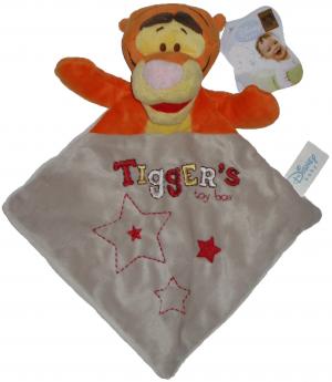 Doudou Tigrou Tigger plat gris et orange TIGGER's Toy Box Disney Baby/Simba Disney Baby, Nicotoy, Kiabi - Kitchoun