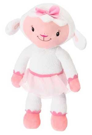Peluche mouton blanc et rose Disney Baby, Nicotoy