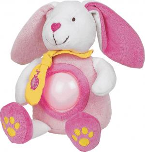 Veilleuse lapin peluche rose et jaune BN330 Baby Nat
