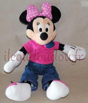 Peluche souris Minnie rose et bleue Disney Baby