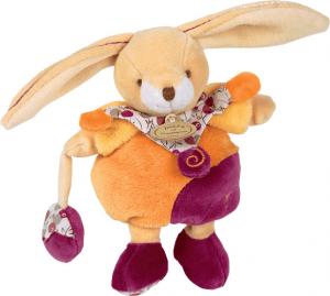 Peluche lapin Martin orange et violet Doudou et compagnie