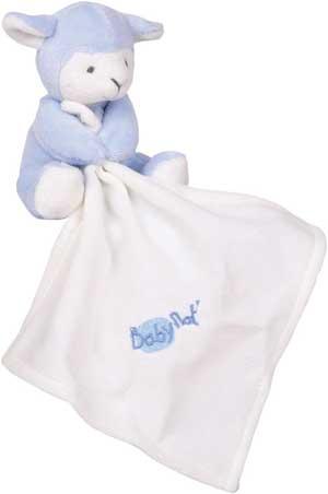 Peluche mouton bleu avec doudou Layette BN958 Baby Nat