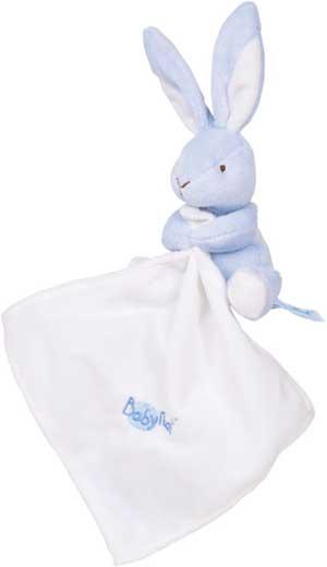 Peluche lapin bleu avec doudou Layette BN957 Baby Nat