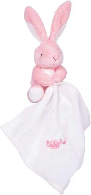 Peluche lapin rose avec doudou Layette BN957 Baby Nat