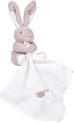 Peluche lapin marron taupe avec doudou Layette BN957 Baby Nat