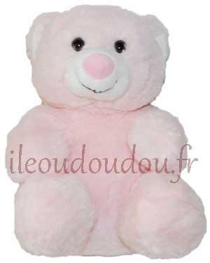Peluche ours assis rose Huggy bear tendresse Gipsy