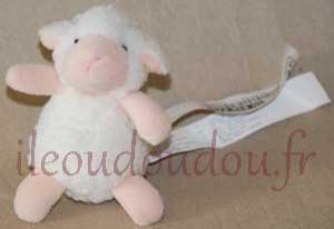 Peluche mini mouton blanc et rose Ikea