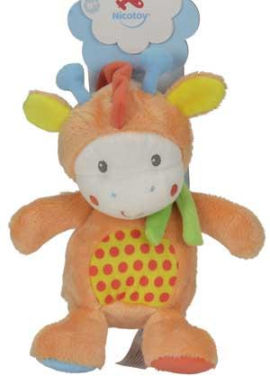Doudou peluche girafe orange jaune et rouge *Youmy jungle* Nicotoy, Simba Toys (Dickie)