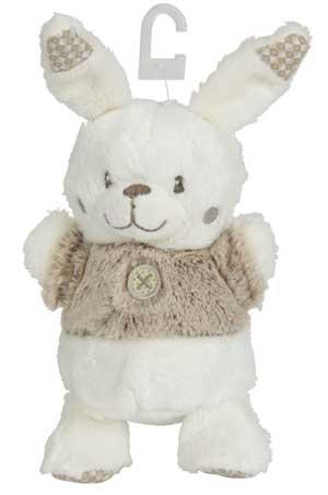 Doudou peluche lapin blanc et marron - PETIT MODÈLE Nicotoy, Simba Toys (Dickie)