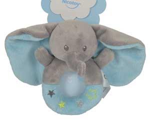 Hochet éléphant gris et bleu Nicotoy, Simba Toys (Dickie)