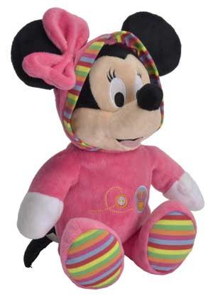 Peluche Minnie rose et rayures Disney Baby, Nicotoy, Simba Toys (Dickie)