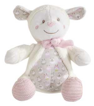 Peluche mouton blanc gris et rose Nicotoy, Simba Toys (Dickie)