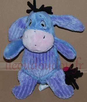 Peluche Bourriquet bleu et violet côtelé Disney Baby, Nicotoy, Simba Toys (Dickie)