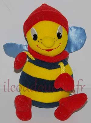 Peluche abeille jaune bleu et rouge Berchet, Marques diverses