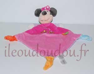 Doudou plat losange Minnie rose et mauve Disney Baby, Nicotoy, Simba Toys (Dickie)