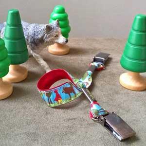 Attache doudou Petit chaperon rouge Polkadot
