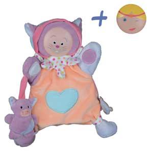 Marionnette souris chat princesse Bouille de doudou DC2408 Doudou et compagnie