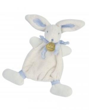 Doudou lapin Bonbon blanc et bleu DC2121 Doudou et compagnie