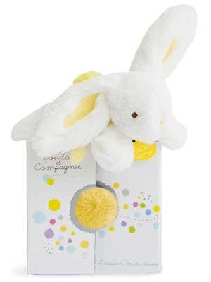 Peluche lapin Coucou Doudou jaune DC2822 Doudou et compagnie