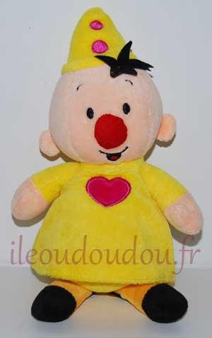 Peluche clown jaune et rose Bumba Ouatoo Baby - Maxitoys