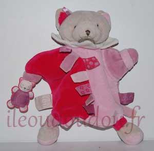 Doudou chat marionnette rose DC2349 Doudou et compagnie