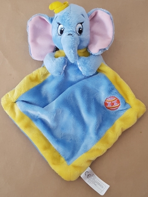 Doudou Dumbo bleu et jaune Disney Baby, Nicotoy, Simba Toys (Dickie)